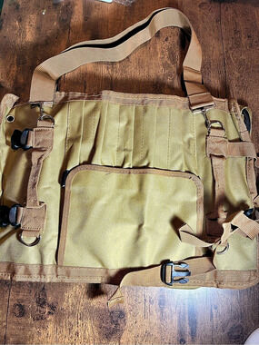 Khaki Tool Bag in Green & Brown